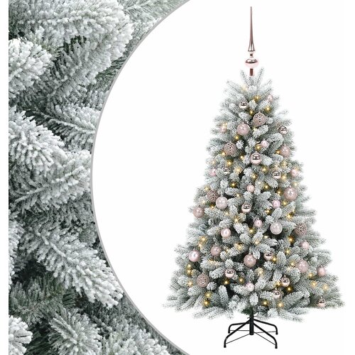  Umjetno božićno drvce s kuglicama 120 cm 150 LED lampica Slike