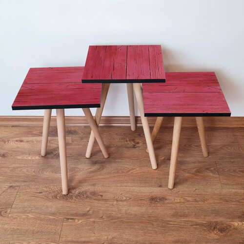Hanah home Set 3 stočića 3Shp128 Red Cene