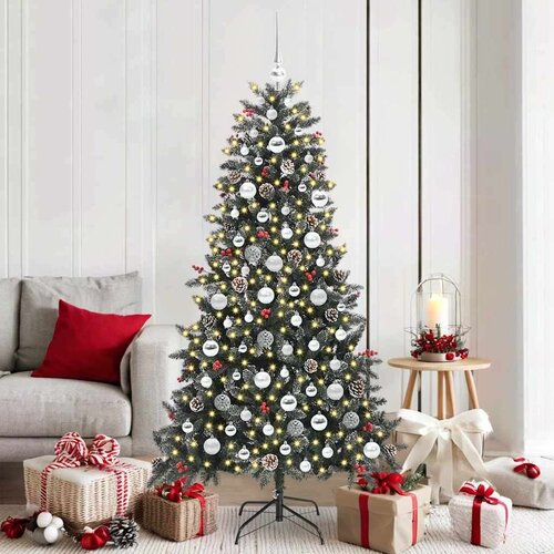 vidaXL Umestno božično drevo med 300 LED Zelena 99 x 99 x 180 cm Cene