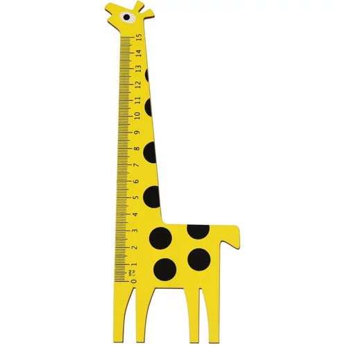 Rex London Leseno ravnilo v obliki žirafe Yellow Giraffe