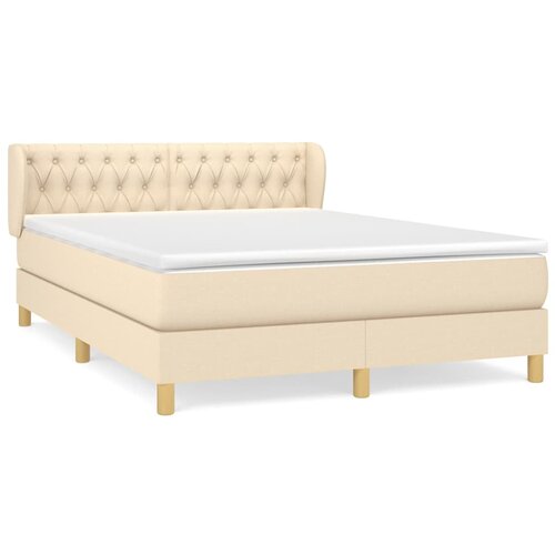 Maison Chic Box spring postelja - Vzmetna postelja z vzmetnico krem 140x200 cm blago SL8266, (21886401) Cene