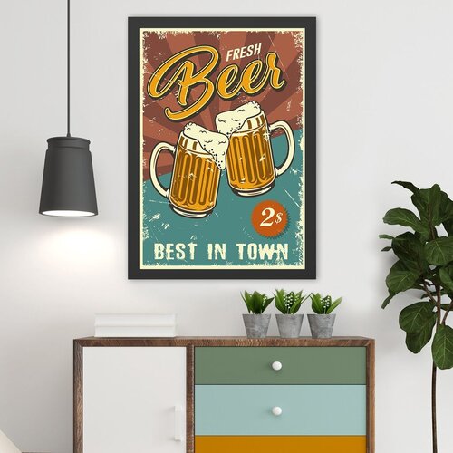 Wallity uramljena slika Fresh Beer, 55x75 cm Cene