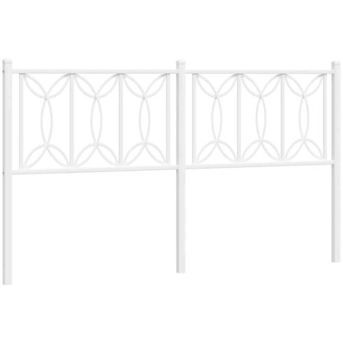  Metalno uzglavlje bijelo 150 cm Slike