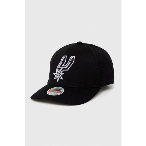 Mitchell & Ness Kapa iz mešanice volne San Antonio Spurs črna barva