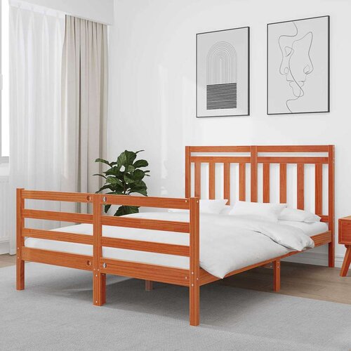  Konstrukcija postelje 2 pcs Voskast rjav 140 x 200 cm, (5000102397) Cene