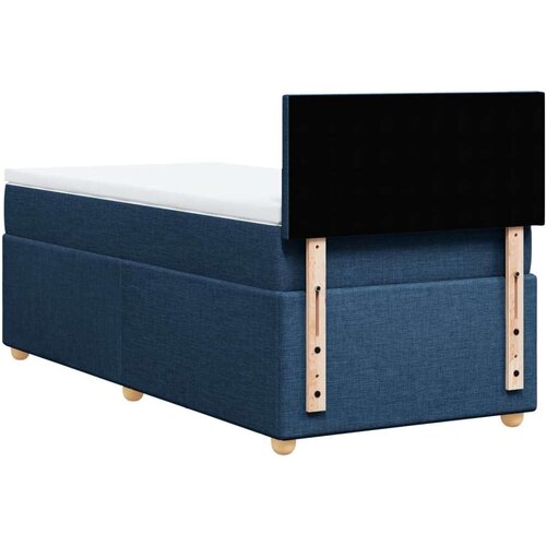vidaXL Box spring postelja z vzmetnico modra 100x200 cm blago, (21291363) Cene