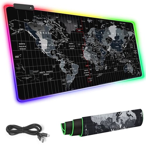  Osvetljena XXL LED RGB računalniška podloga za miško in tipkovnico 90x40cm Cene