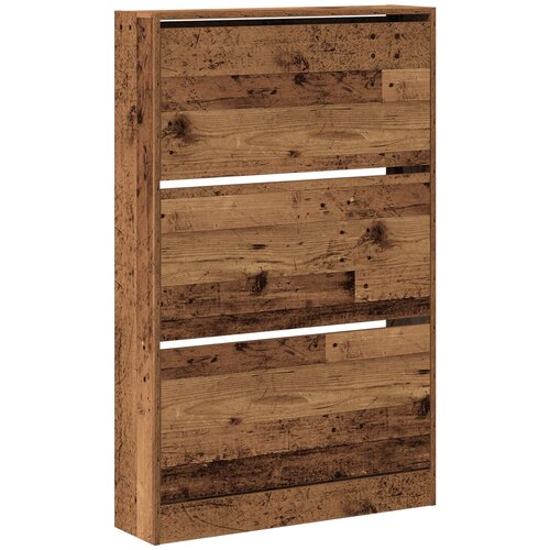 VidaXL Ormar za cipele Stari drvo 80x21x125,5 cm Konstrukcija od drva Slike