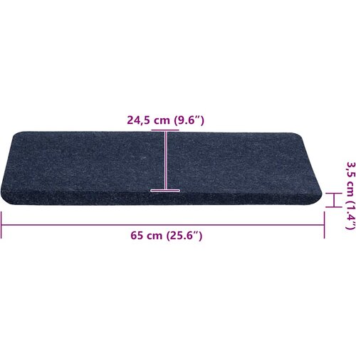  Samoljepljivi otirači za stepenice 30 kom plavi 65x24,5x3,5 cm Slike