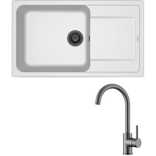 ELLECI set life 410 + slavina vida grafit/bianco Slike