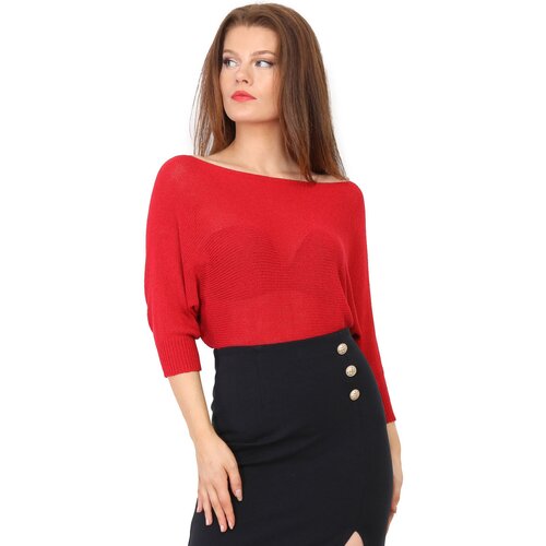 La Modeuse Puloverji 68967_P160856 Rdeča Cene