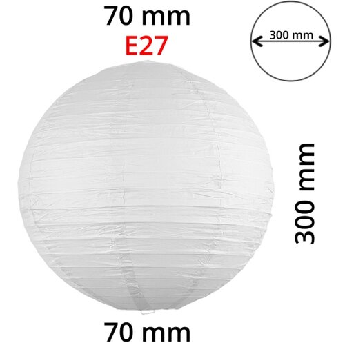 Rabalux rice papirna visilica D30 bela Slike