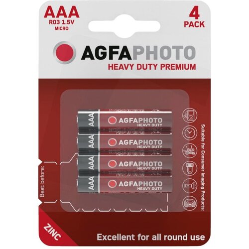 Agfa zinc baterije, AAA, 1.5 V, blister 4 kom B4 Slike