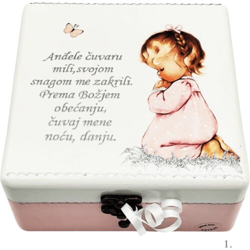  Unikatne kutije za kr&scaron;tenje, rođendan &ndash; Poklon koji čuva najposebnije uspomene djevojčica - 1. 16x16x10cm-165117 Cijene