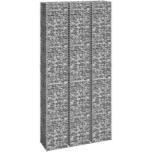 vidaXL gabionske povišene gredice 3 kom 30 x 30 x 200 cm željezne Cijene