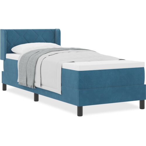 Box Spring Krevet s Madracem Tamnoplavi 80x200 cm Bar&amp;scaron;un Slike