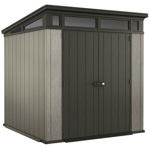 Keter pvc vrtna hiška keter aristan 77 (214 x 218 x 226 cm, iz umetnega materiala duotech, siva/antracit) Cene