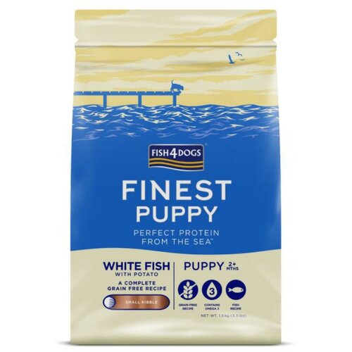 Fish4Dogs Finest Puppy small bela riba s krompirjem Cene