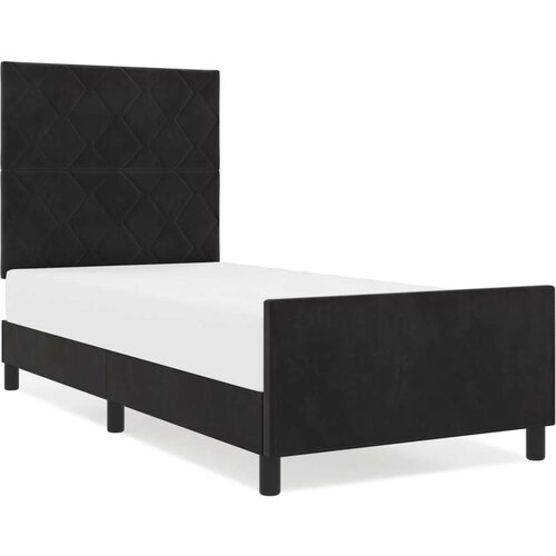 VidaXL Postelja Črna 100x200 cm Žamet Slike