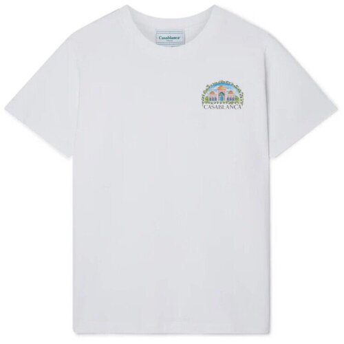 Casablanca Majice s kratkimi rokavi T-SHIRT VUE DE DAMAS WHITE Bela Cene