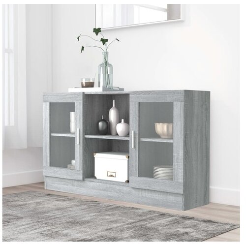  Vitrina boja sivog hrasta sonome 120 x 30 5 x 70 cm drvena Cijene
