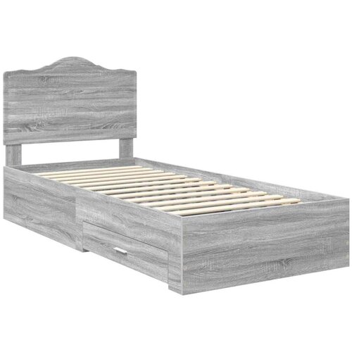  Okvir za krevet Siva Sonoma 90 x 200 cm Konstruirano drvo Slike