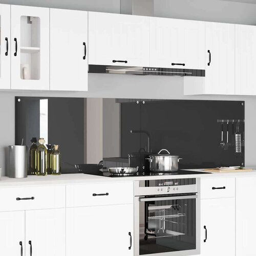 VidaXL Kuhinjski za&amp;scaron;tita 2 pcs Tamno siva 110 x 60 cm Slike