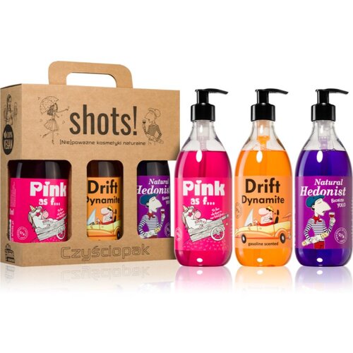 LaQ Shots! Pink As F... & Drift Dynamite & Natural Hedonist božični darilni set uniseks Cene