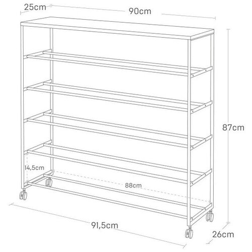 YAMAZAKI Črno kovinsko stojalo za čevlje 90,5x87x26 cm Tower &amp;ndash; Slike