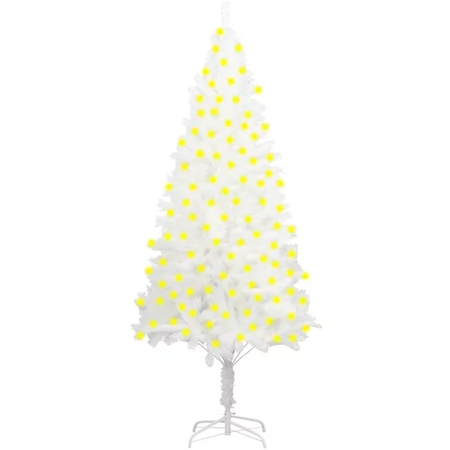 Led umjetno božićno drvce s led svjetlima 240 cm bijelo