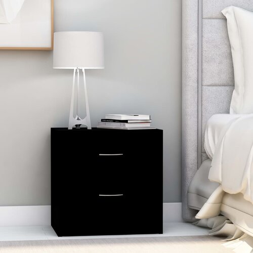 VidaXL Noćni ormarići 2 kom crni 40 x 30 x 40 cm od iverice Slike