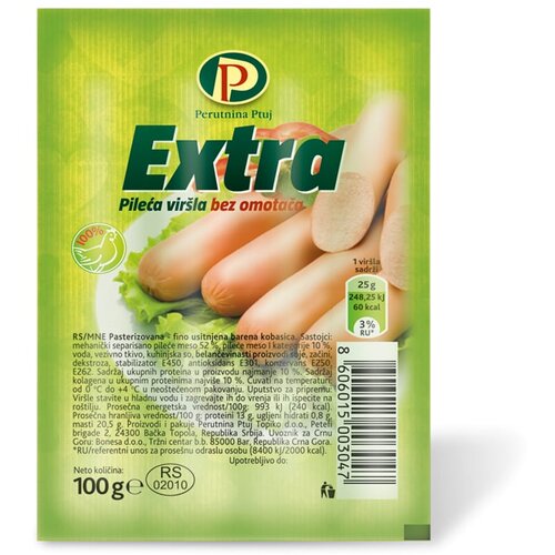 Perutnina Ptuj Pileca virsla extra 100g Cene