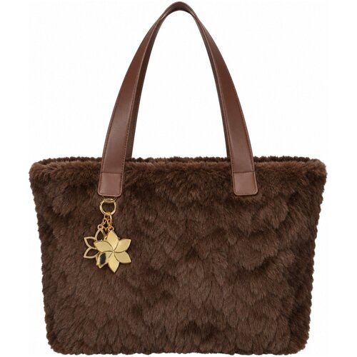 Jail Jam Ročne torbice Camillashopper Bag Eco Pelliccia C/Charm 30X35x12 Kostanjeva Slike