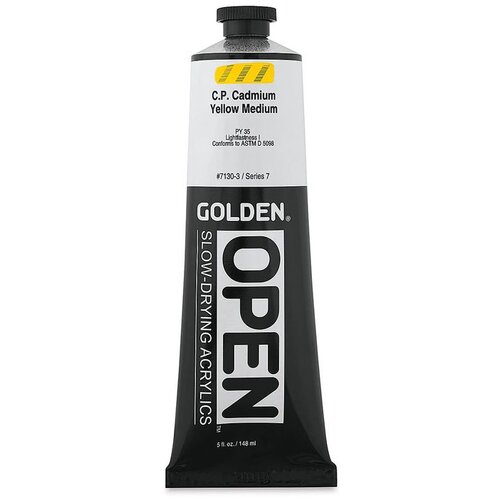  GOLDEN OPEN akrilna boja koja se sporo su&amp;scaron;i 148 ml | 7130 Cadmium Yellow Medium Slike