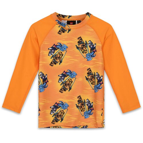 Lego NINJAGO majica za kupanje sa dugim rukavima, narandžasta - 122 Cene