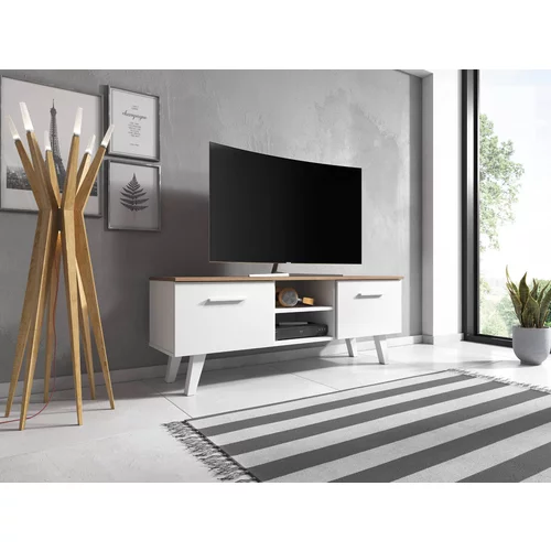 TV omarica NORD bela skandinavski dizajn, 140 cm