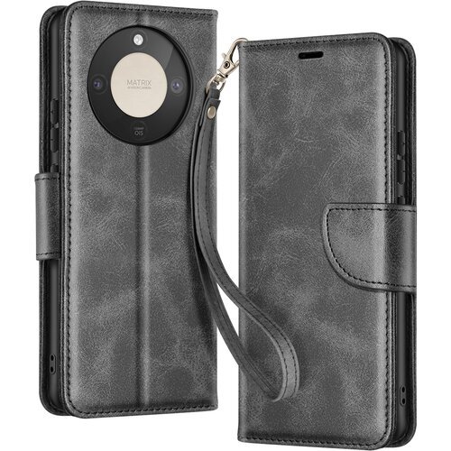 AVIZAR Denarnica ovitek za Honor Magic 8 Lite retro slog s stojalom, Črna, (5000189046) Cene