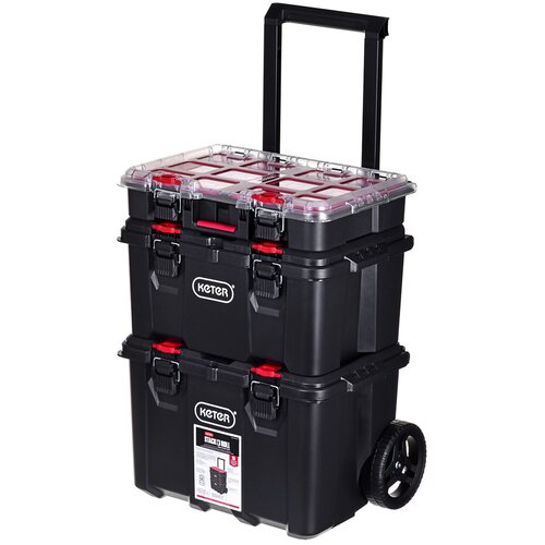Keter &Scaron;katla za shranjevanje in transport orodja Stack'n'Roll (Do x &Scaron; x V: 411 x 525 x 694 mm, Plastika) Cene