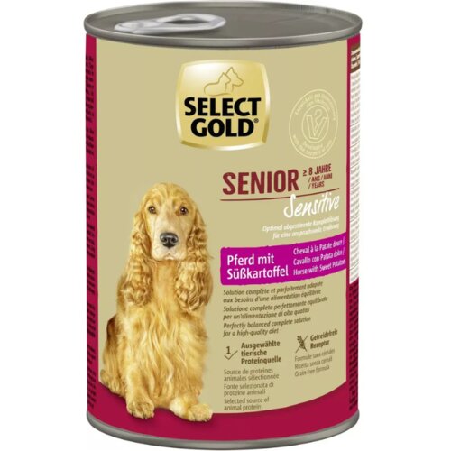 Select Gold Sensitive Senior konjetina s batatom 400 g konzerva Slike