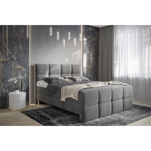 Esposa POSTELJA Z VZMETNICO 160 cm x 200 cm , tekstil siva Slike