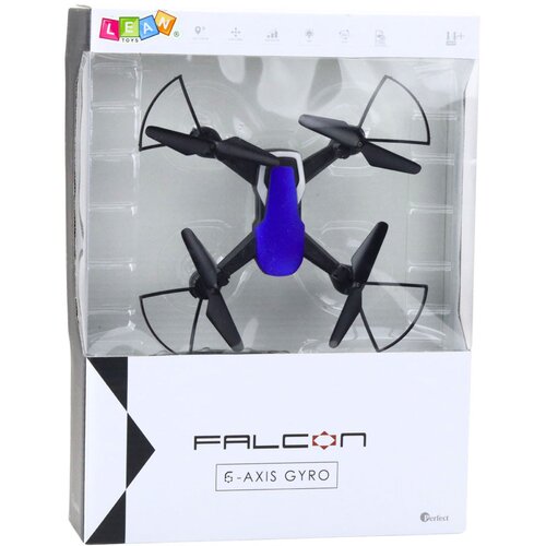  Dron na daljinsko upravljanje Six-Axis Falcon s LED svjetlima - crno/plavi Slike