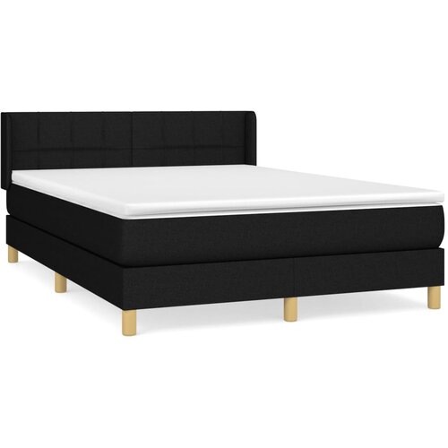 Maison Chic Box spring postelja - Vzmetna postelja z vzmetnico črna 140x200 cm blago SL1894, (21889321) Cene