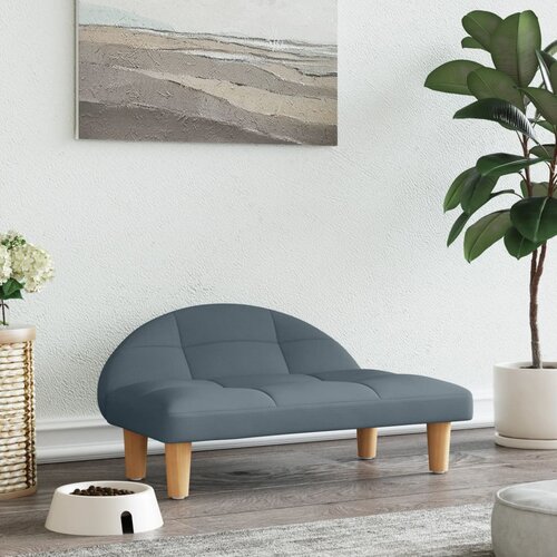 VidaXL Pasja postelja temno siva 70x52x30 cm blago Slike