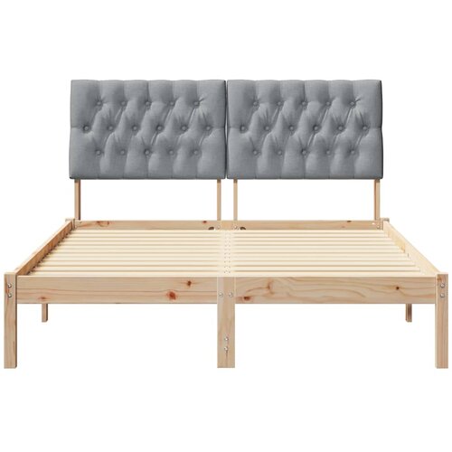  Krevetni okvir s tapiciranim uzglavljem Smeđa 150 x 200 cm Slike