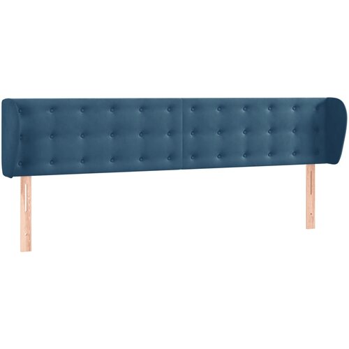 Maison Chic vzglavna omarica - nočna omarica - posteljna omarica z u&amp;scaron;esi temno modro 203x23x78/88 cm žamet, (21709015) Slike