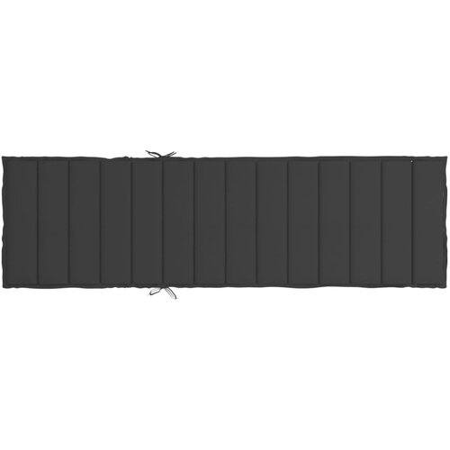  Jastuk za ležaljku crni 200 x 50 x 3 cm od tkanine Oxford Slike