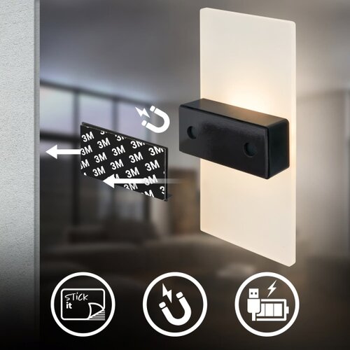 BRILONER 3888012 - punjivo led zidno svetlo sa senzorom aura, led 2,5 w / 5 v, 1800 mah, mat Slike