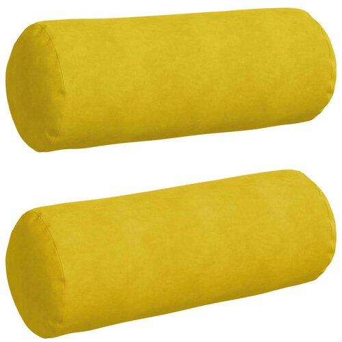 VidaXL valjkasti jastučići 2 pcs žuta &amp;Oslash; 25 x 70 cm kordura tekstil Slike