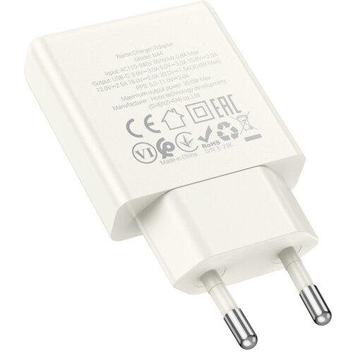 Hoco. polnilec adapter N44 Biscuit PD 30W Type C - bel Slike