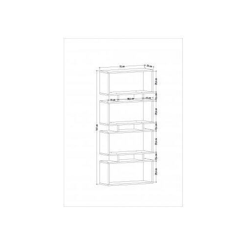 Hanah home polica za knjige langdon - oak oak bookshelf Cene